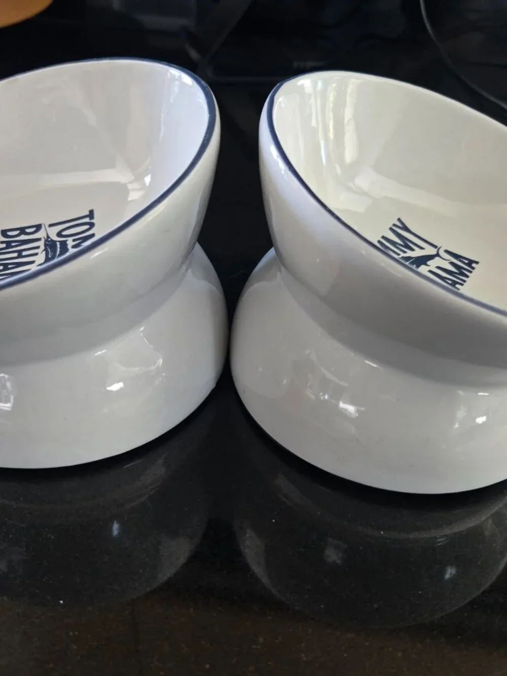 2 Tommy Bahama Pet Bowls